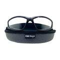 Red & Black ULTRAFLEX (CLEAR) Safety Glasses EYE PROTECTION with Hard Case