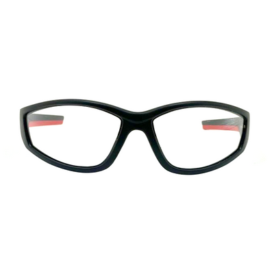 Red & Black ULTRAFLEX (CLEAR) Safety Glasses EYE PROTECTION with Hard Case