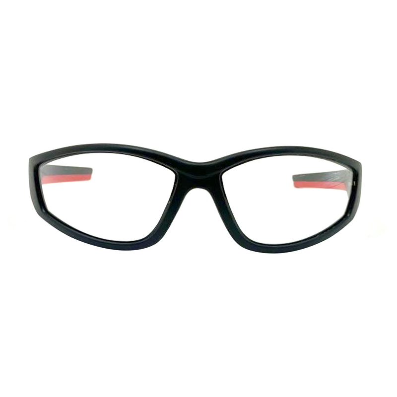 Red & Black ULTRAFLEX (CLEAR) Safety Glasses EYE PROTECTION with Hard Case