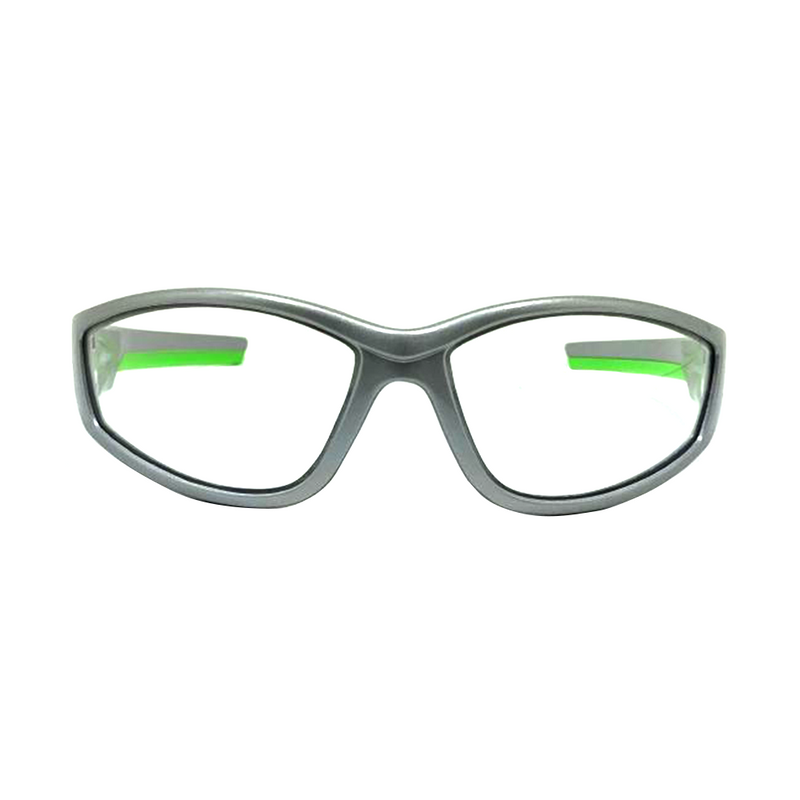Silver & Green ULTRAFLEX (CLEAR) Safety Glasses EYE PROTECTION with Hard Case