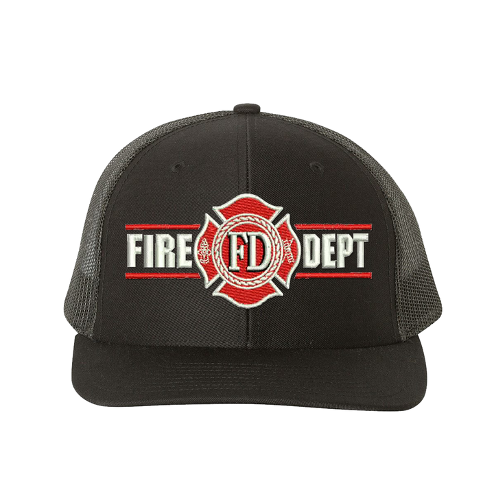 Fire Dept Maltese Snapback Trucker Hat