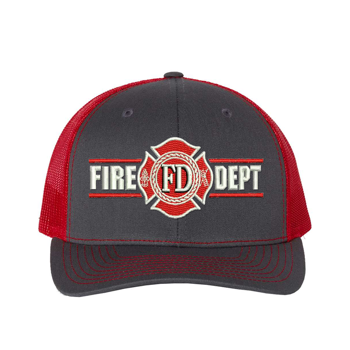 Fire Dept Maltese Snapback Trucker Hat