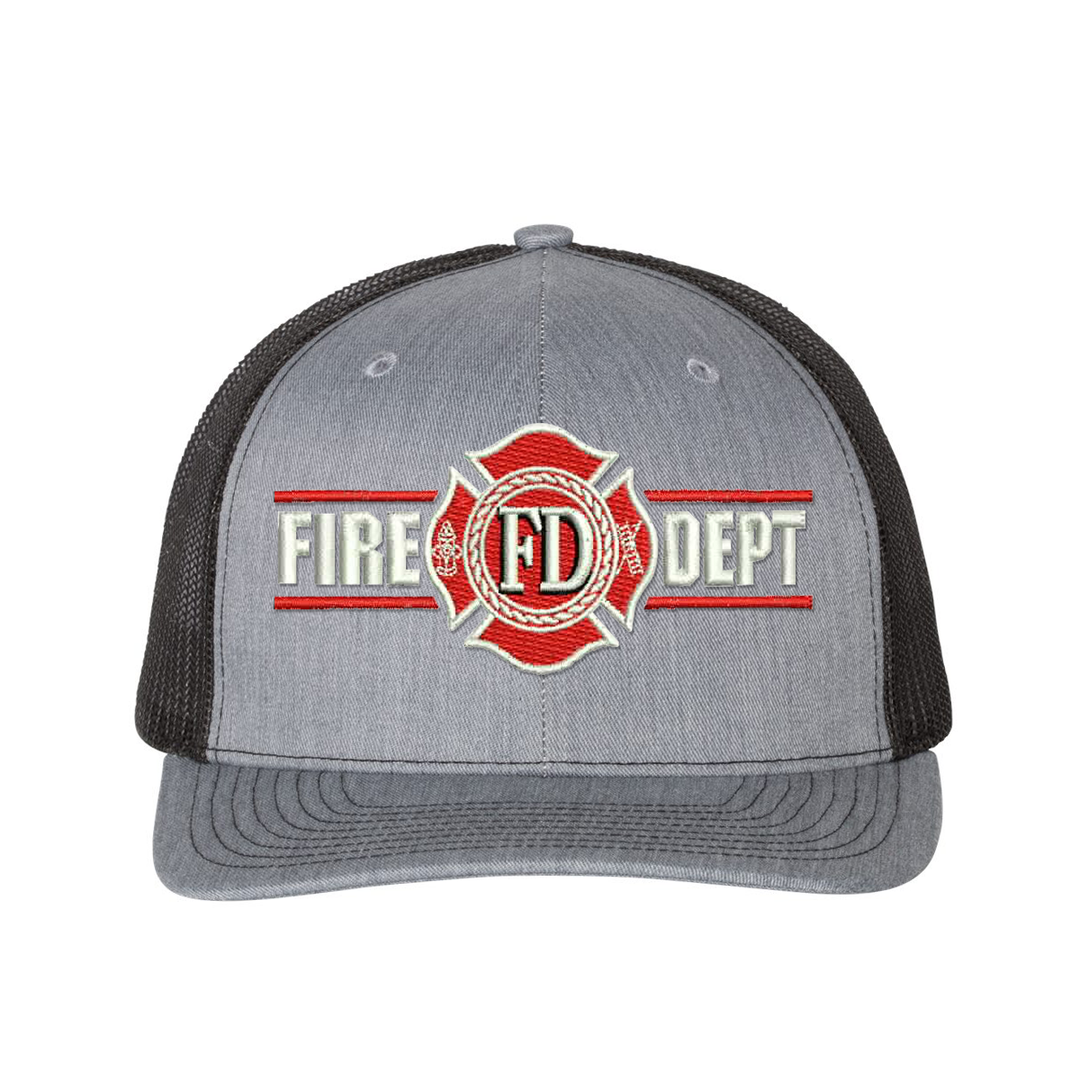 Fire Dept Maltese Snapback Trucker Hat