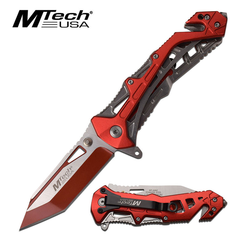 MTECH USA spring assisted firefighter multi-tool with modern sleek design