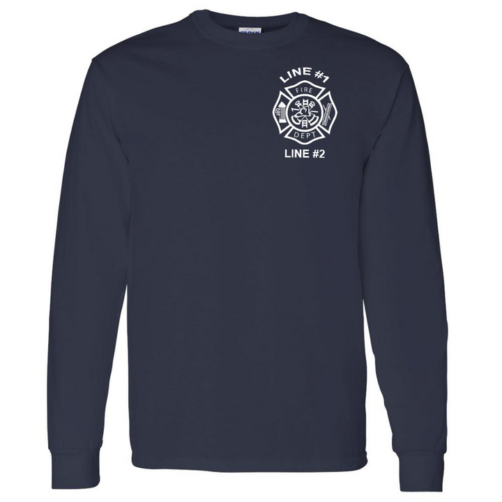 Fire Dept Custom Long Sleeve Shirt