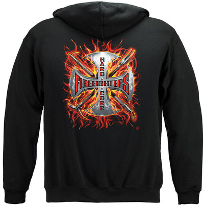 Hard Core Firefighter Hooded Sweat Shirt