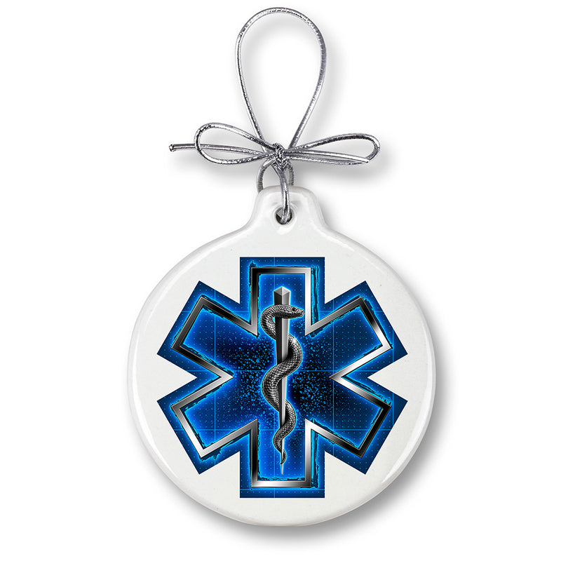 Silver Snake EMT On Call Ornament