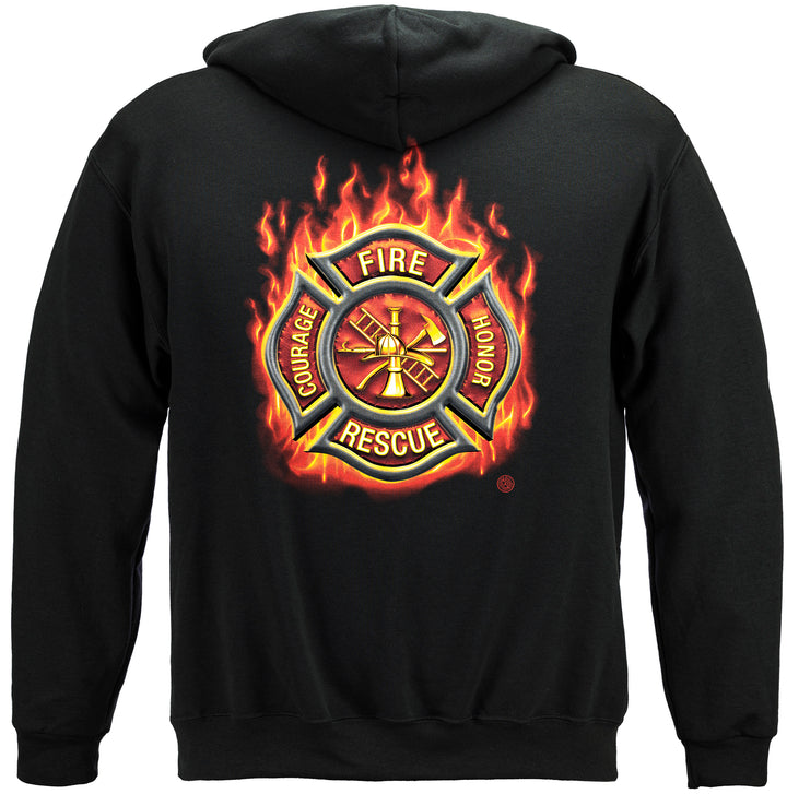 Firefighter classic Fire Maltese Hooded Sweat Shirt