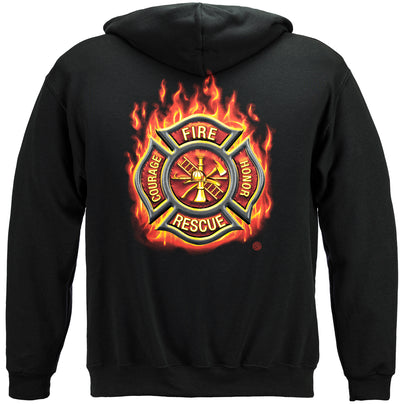 Firefighter classic Fire Maltese Hooded Sweat Shirt