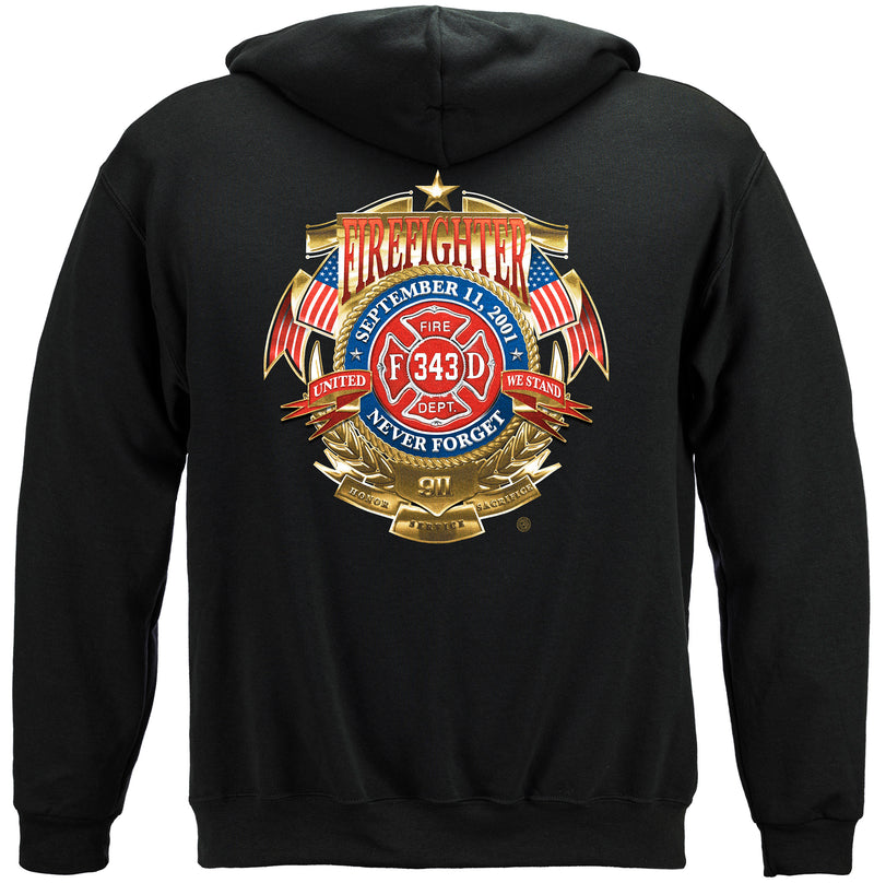firefighter badge of honor Hooded Sweat Shirt