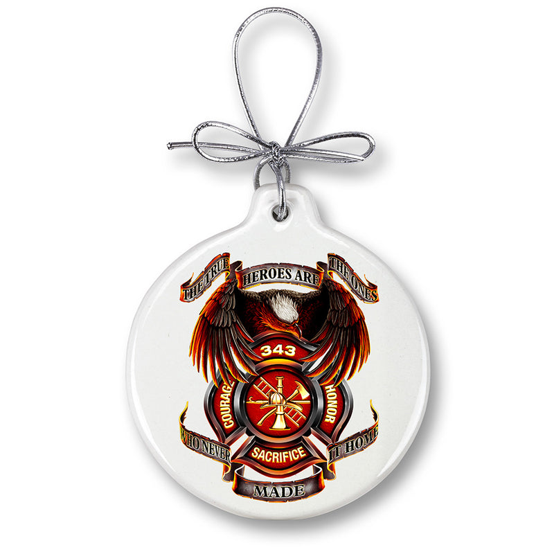 True Hero Firefighter Ornament