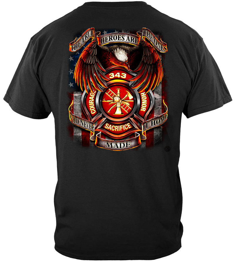 Firefighter True Heroes T shirt