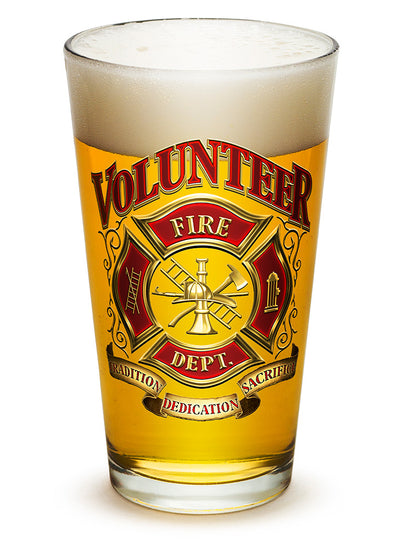 Volunteer Firefighter Pint Glass