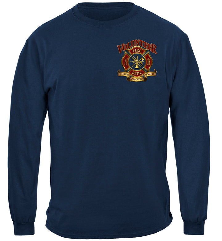 Long Sleeve Volunteer Firefighter T Shirt