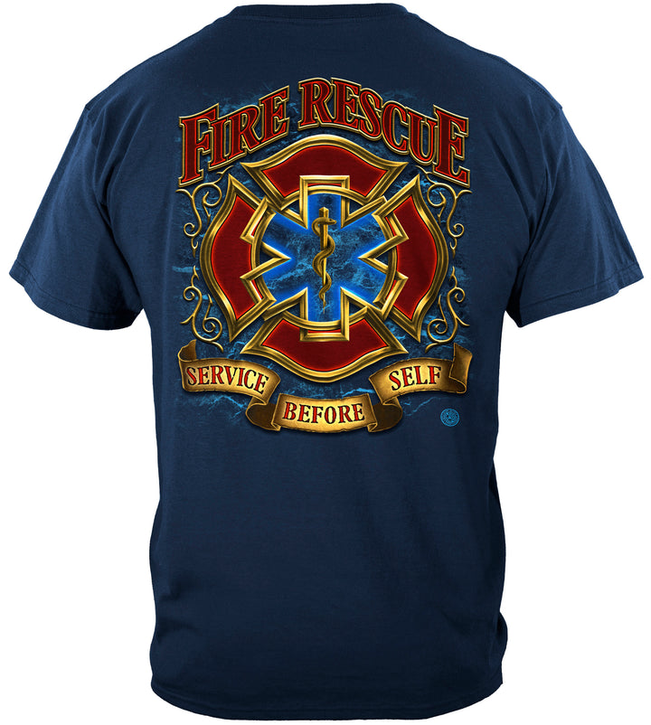 Fire Rescue Maltese Service Before Self Shirt