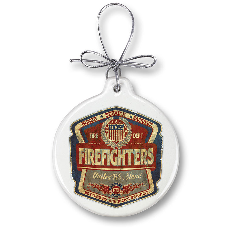 firefighter Denim fade Ornament