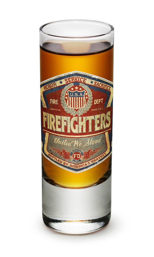 Firefighter Denim fade Shooter Shot Glass