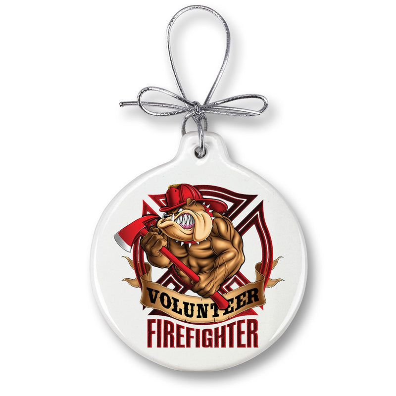 Fire Volunteer Dog Ornament