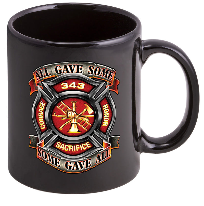 Fire Honor Courage sacrifice 343 badge Coffee Mugs