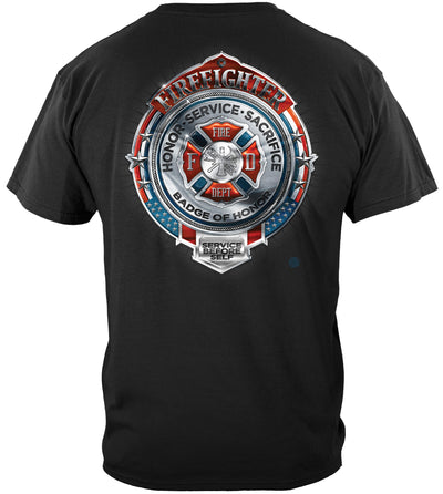 Badge of Honor Fire T Shirt