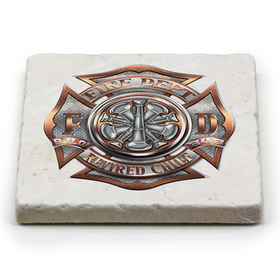 Firefighter Retired Chief Coaster