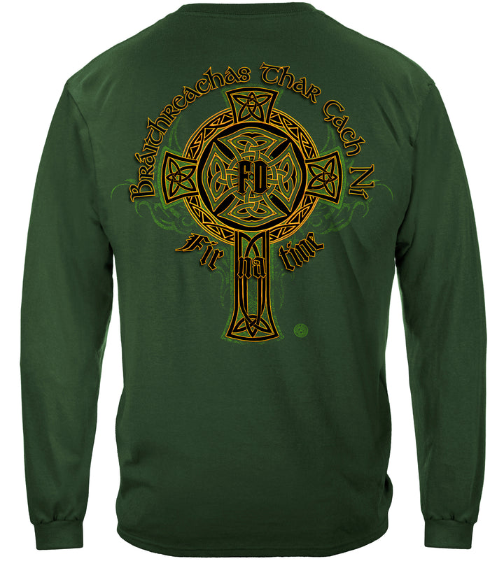 Irish Firefighter Gold Cross Long Sleeves