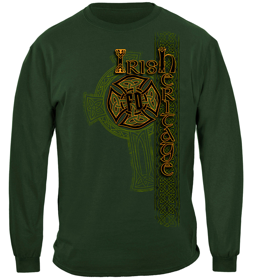 Irish Firefighter Gold Cross Long Sleeves