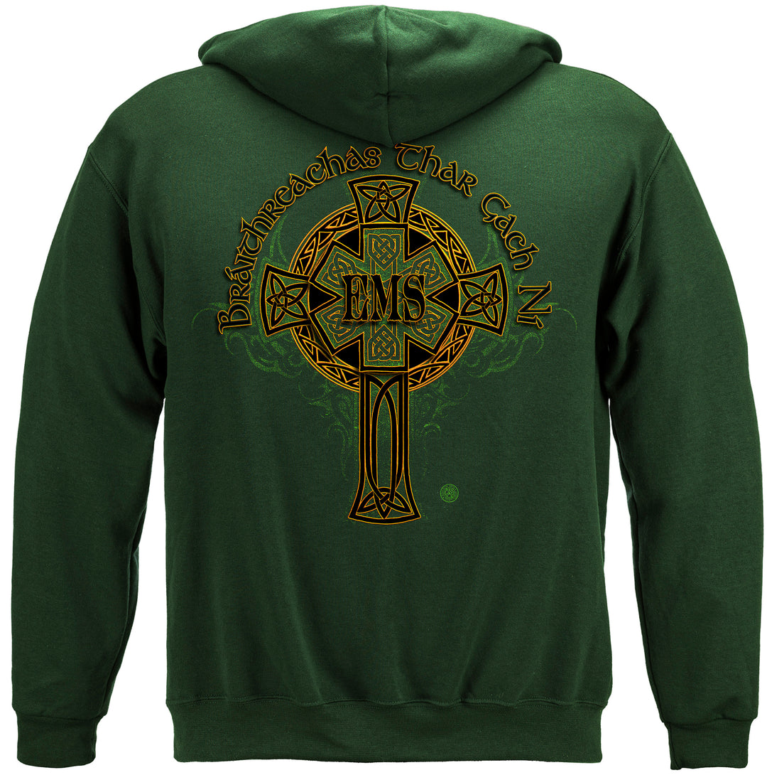 Irish EMS Gold Cross Hooded Sweat Shirt