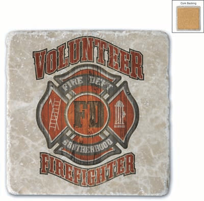 Fire Dept Faded Planks Coaster