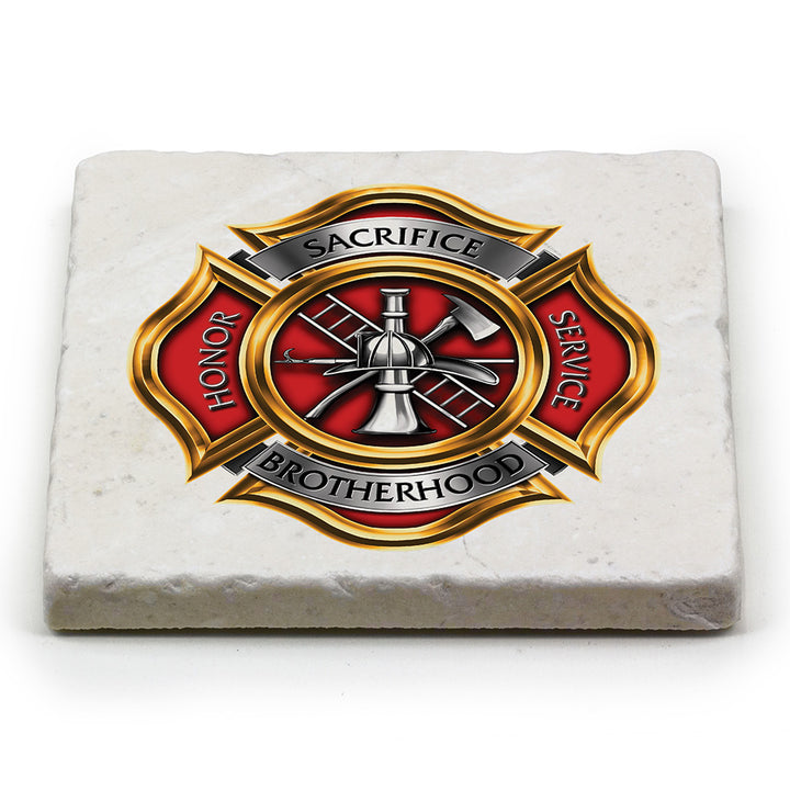 Honor Service Sacrifice Firefighter Brotherhood Coaster