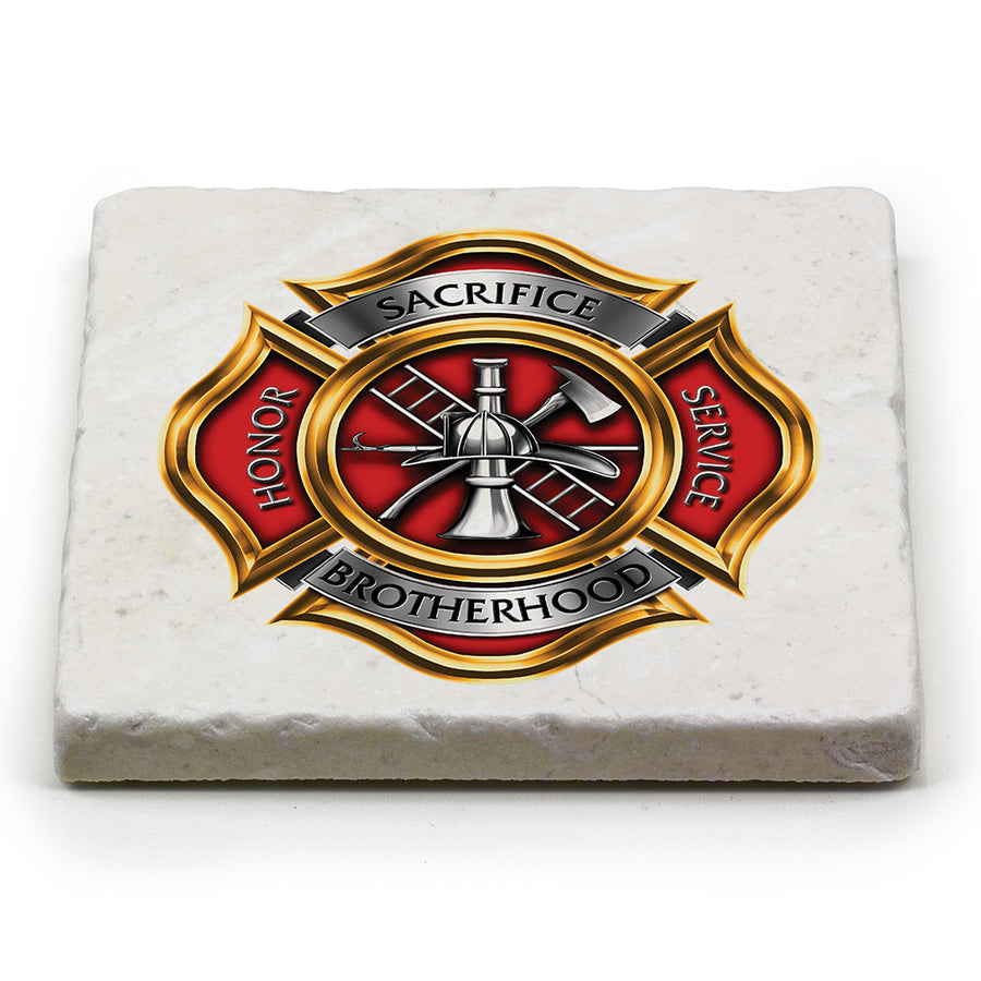 Honor Service Sacrifice Firefighter Brotherhood Coaster