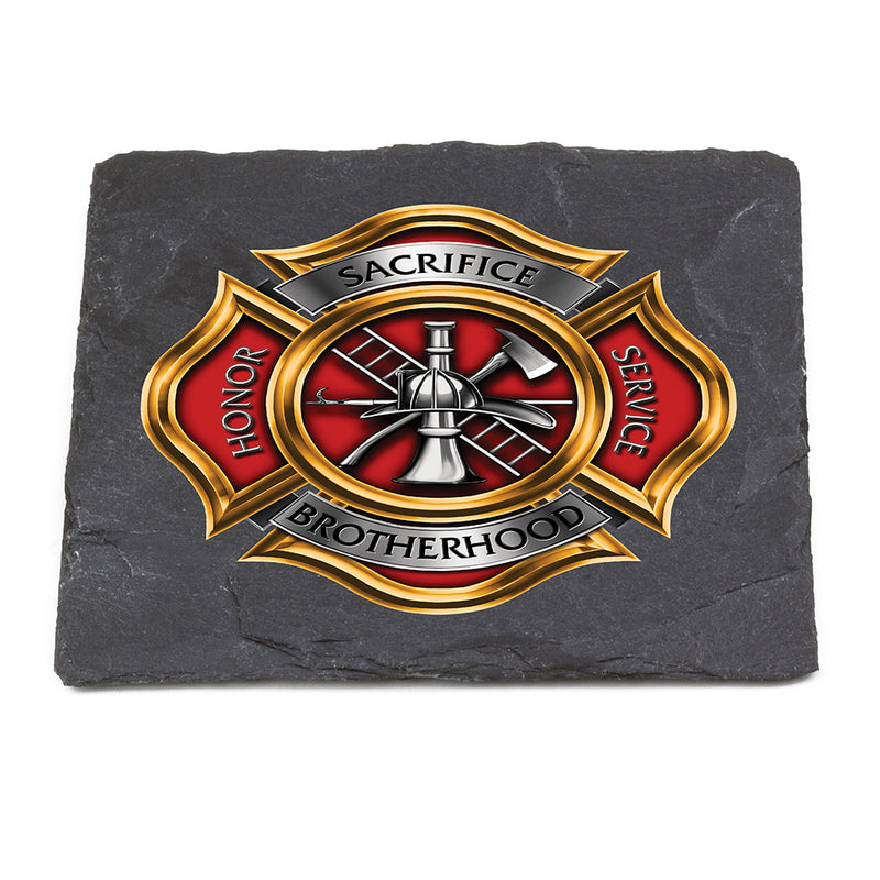 Honor Service Sacrifice Firefighter Brotherhood Coaster