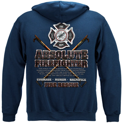 Absolute Firefighter Blue Print Hooded Sweat Shirt