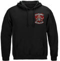Firefighter Biker Cross Bones Hooded Sweat Shirt