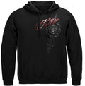 Firefighter Red Script Red Foil Hooded Sweat Shirt
