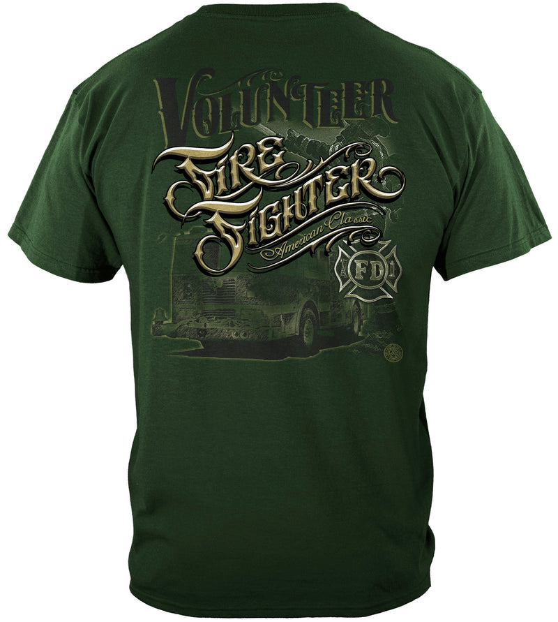 American Classic Volunteer Firefighter Tshirt | Firefighter.com