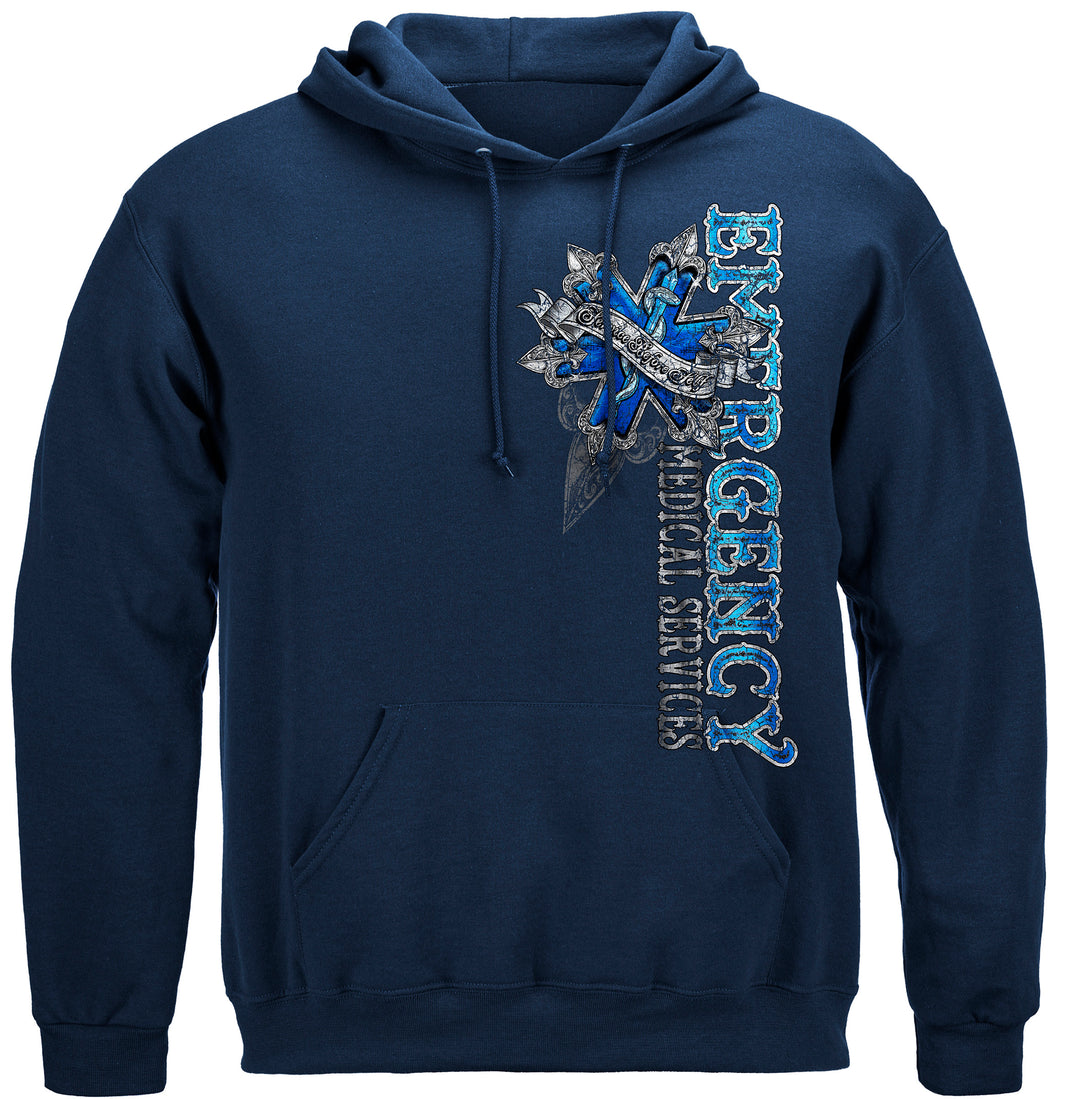 EMS Steel Silver Foil Hooded Sweat Shirt