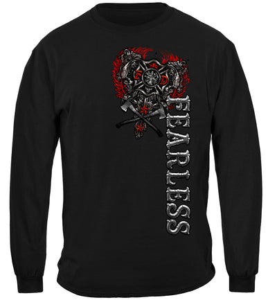 Firefighter Fearless Silver Foil Long Sleeves