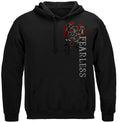 Firefighter Fearless Silver Foil Hooded Sweat Shirt