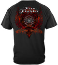 Firefighter Red Wings Foil T-Shirt