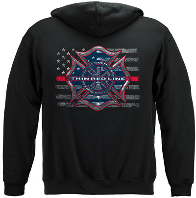 Thin Red Line Firefighter Hooded Sweatshirt