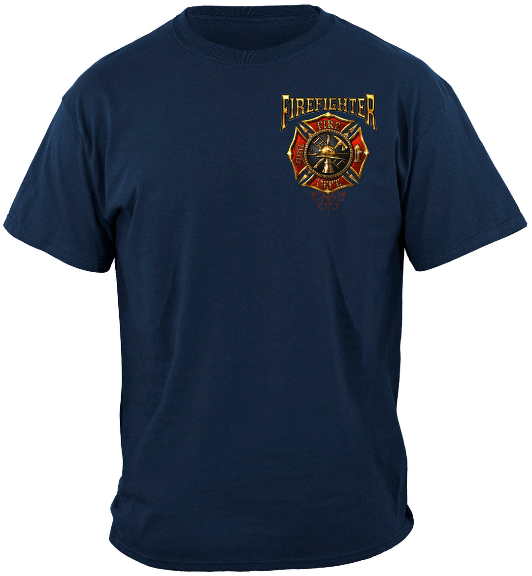 Firefighter Maltese Gold Flame Shirt