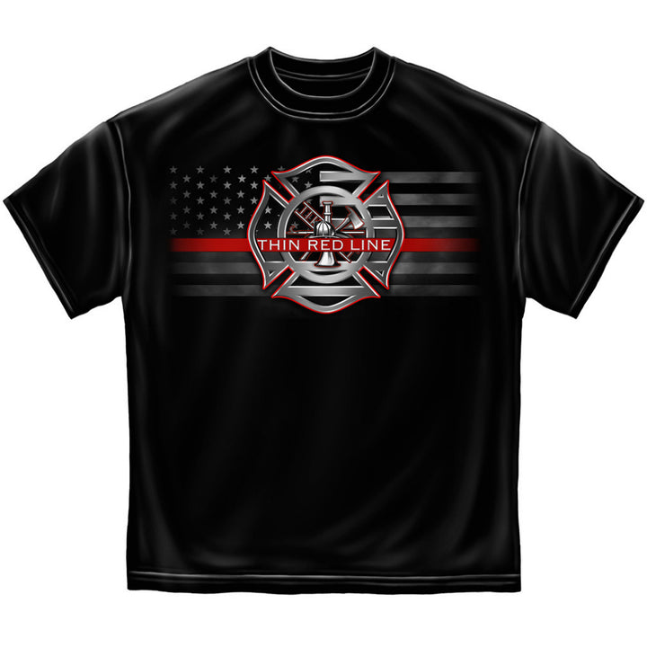 Classic firefighter tee featuring a thin red line graphic to support first responders