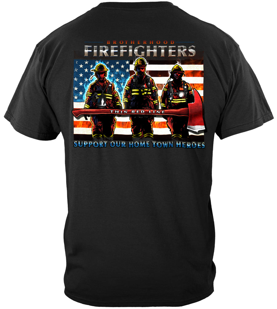 Firefighter Thin Red Line flag Patriotic T-Shirt