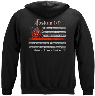 Firefighter joshua 1:9 Hooded Sweat Shirt