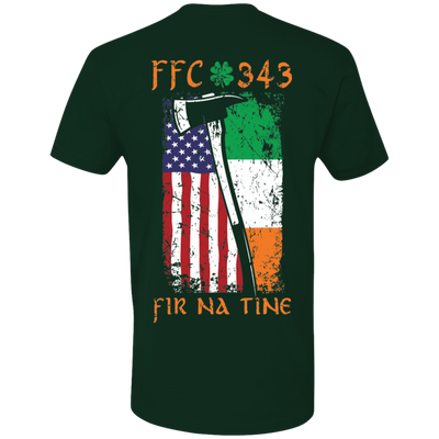 Irish-American firefighter t-shirt with FFC 343 logo