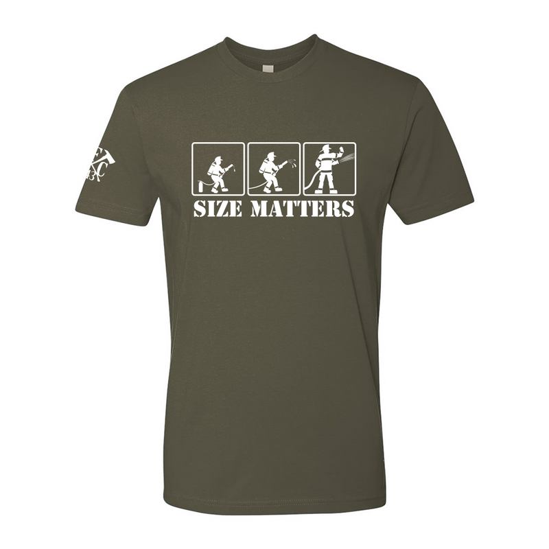 Firefighter Size Matters Funny T-Shirt