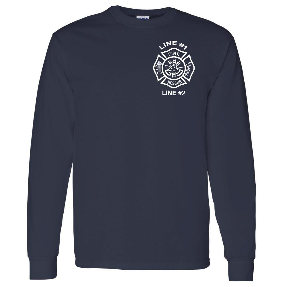 Fire Rescue Custom Long Sleeve Shirt