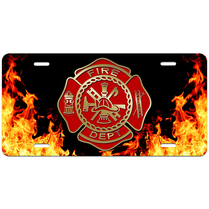 Fire Department custom license plate for vehicles
