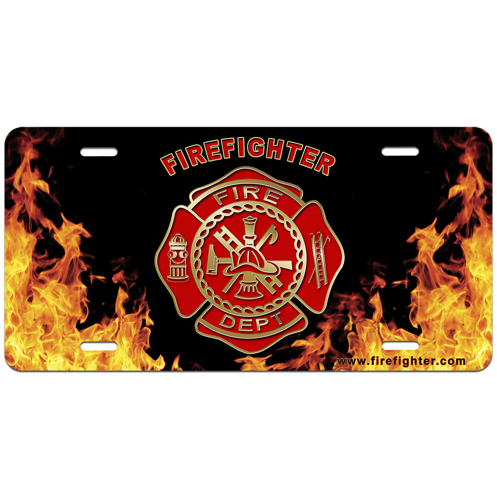 Firefighter License Plate